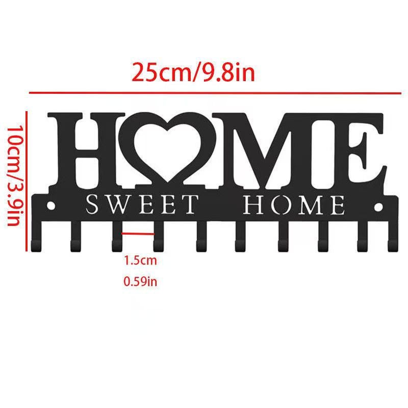 Home Key Hanger Wall Storage Rack Metal Art Decoration Hook Keysholder Coat Hood Entrance - Image 2